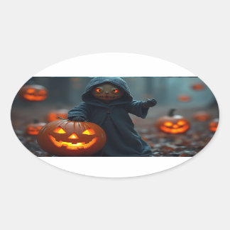 halloween-Sticker Ovale Sticker