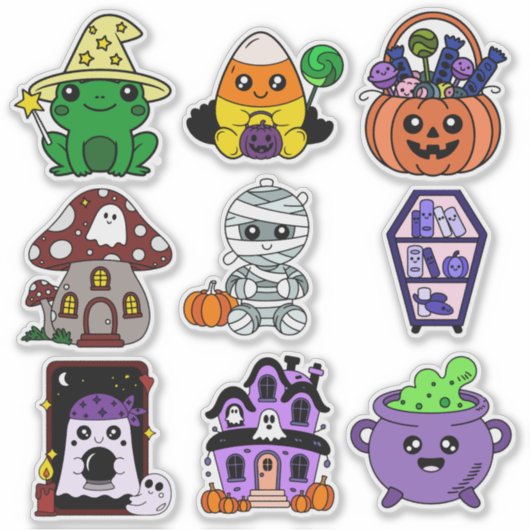 Halloween Sticker Pack voor kinderen - Spooky Scha (Voorkant)