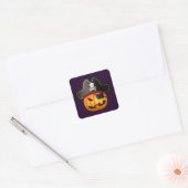 Halloween Sticker-Pirate Pumpkin Vierkante Sticker (Envelop)