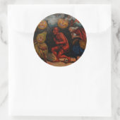  HALLOWEEN STICKER, Raphael Tuck 1909 Ronde Sticker (Tas)