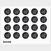 Halloween Sticker-Skulls Ronde Sticker (Vel)