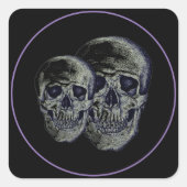 Halloween Sticker-Skulls Vierkante Sticker (Voorkant)