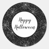 Halloween Sticker-Spider Webs Ronde Sticker (Voorkant)