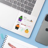 Halloween Stickers (Laptop met iPhone)