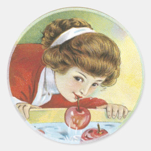 Halloween Stickers - Bobbing voor appels