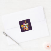 Halloween Stickers-De Groep Vierkante Sticker (Envelop)