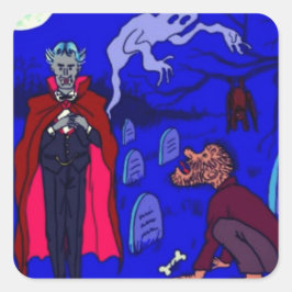 Halloween-Stickers door dalDesignNZ Vierkante Sticker