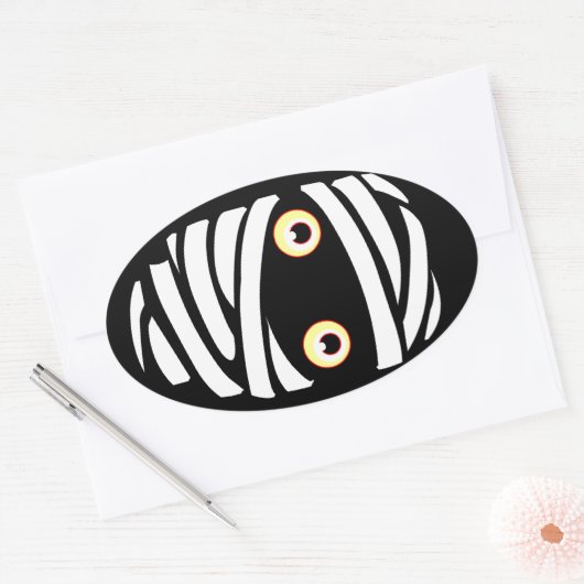Halloween Stickers Fun Personalized Mummy Stickers (Envelop)