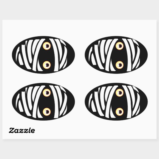Halloween Stickers Fun Personalized Mummy Stickers (Vel)