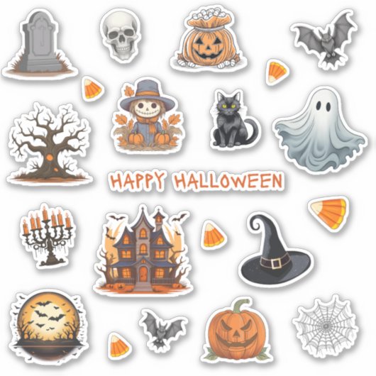 Halloween Stickers | Halloween Journal Stickers (Voorkant)