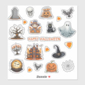 Halloween Stickers | Halloween Journal Stickers (Vel)
