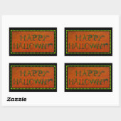 Halloween stickers, heks, zwart, kat, geesten rechthoekige sticker (Vel)