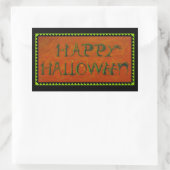 Halloween stickers, heks, zwart, kat, geesten rechthoekige sticker (Tas)