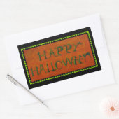Halloween stickers, heks, zwart, kat, geesten rechthoekige sticker (Envelop)