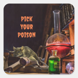 Halloween Stickers, kies je vergif Vierkante Sticker