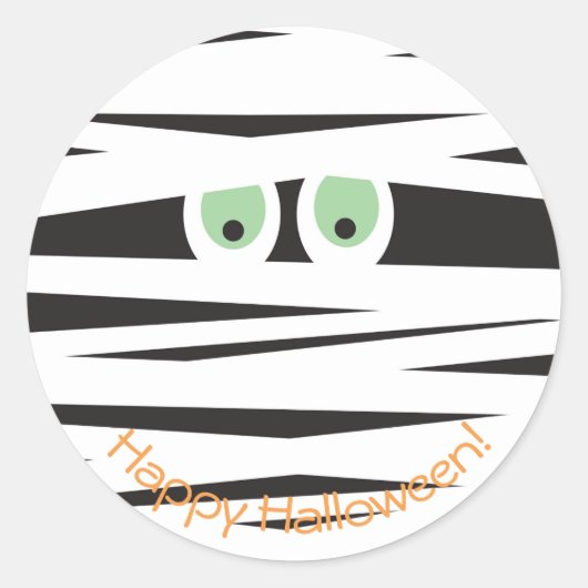 Halloween Stickers met Mummy Design (Voorkant)