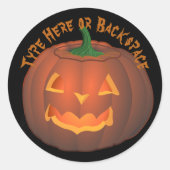 Halloween Stickers Personalized Pumpkin Stickers (Voorkant)