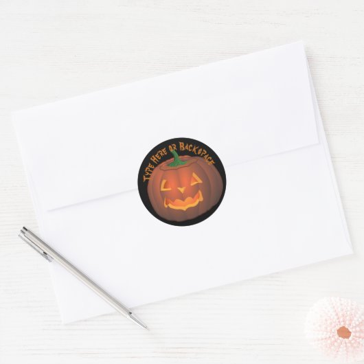 Halloween Stickers Personalized Pumpkin Stickers (Envelop)