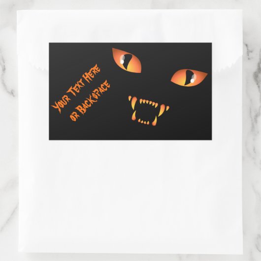 Halloween Stickers Personalized Spooky Cat Sticker (Tas)