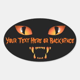Halloween Stickers Personalized Spooky Cat Sticker