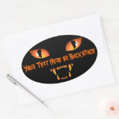 Halloween Stickers Personalized Spooky Cat Sticker (Envelop)
