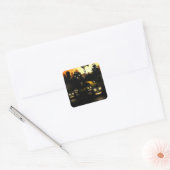 Halloween Stickers-Pompoenen Vierkante Sticker (Envelop)