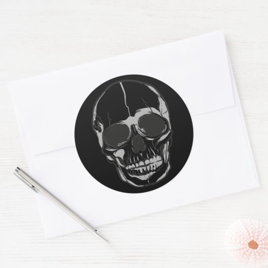 Halloween Stickers-schedel Ronde Sticker (Envelop)