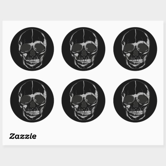 Halloween Stickers-schedel Ronde Sticker (Vel)