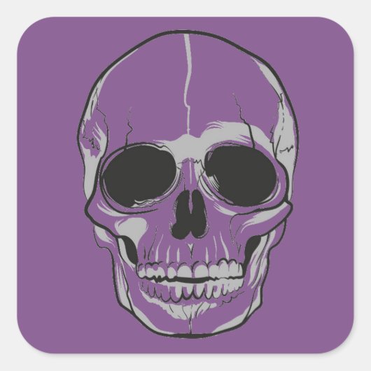 Halloween Stickers-schedel Vierkante Sticker (Voorkant)