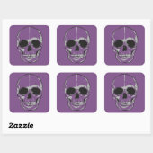 Halloween Stickers-schedel Vierkante Sticker (Vel)