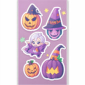 Halloween Stickers schedels, pompoen (Voorkant)