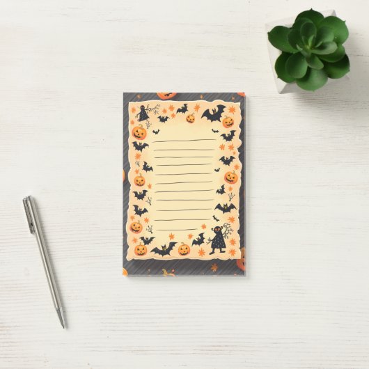 Halloween Sticky Notes met leuke pompoenen en spoo (Kantoor)