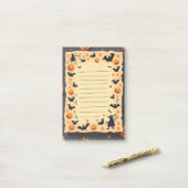 Halloween Sticky Notes met leuke pompoenen en spoo (Op bureau)