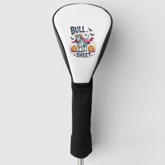 Halloween stiervel, Grappige spookkoe Golfheadcover (Voorkant)