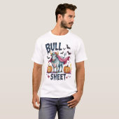 Halloween stiervel, Grappige spookkoe T-shirt (Voorkant volledig)