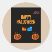 Halloween-stijl Ronde Sticker (Voorkant)