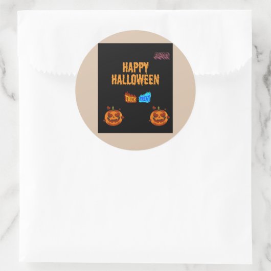 Halloween-stijl Ronde Sticker (Tas)