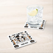 Halloween-stijl schedel, vleermuizen, spinnenwebbe kartonnen onderzetters (Insitu)