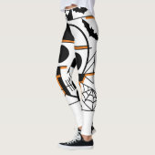 Halloween-stijl schedel, vleermuizen, spinnenwebbe leggings (Links)
