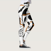 Halloween-stijl schedel, vleermuizen, spinnenwebbe leggings (Rechts)