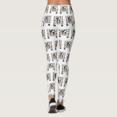 Halloween-stijl schedel, vleermuizen, spinnenwebbe leggings (Achterkant)