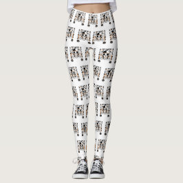 Halloween-stijl schedel, vleermuizen, spinnenwebbe leggings