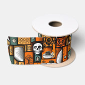Halloween-stijl uit het midden van de eeuw satijnen lint (Spoel)
