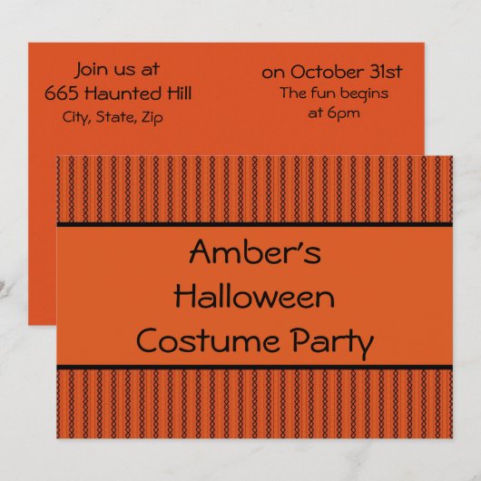 Halloween Stitches Kaart (Voorkant / Achterkant)