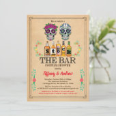 Halloween Stock de Bar nodigde suikerschedels uit Kaart (Staand voorkant)