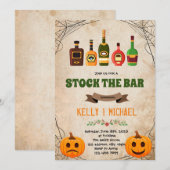 Halloween stock de bar thema uitnodiging (Voorkant / Achterkant)