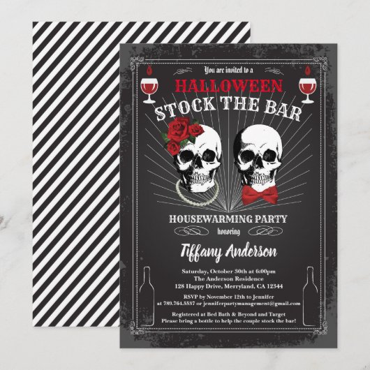 Halloween Stock The Bar Kaart (Voorkant / Achterkant)