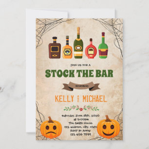 Halloween stock the bar theme uitnodiging