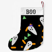 Halloween Stocking | Cute Ghost Confetti Kleine Kerstsok (Achterkant)