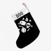 Halloween Stocking | Poison Ghost Pumpkin Confetti Kleine Kerstsok (Achterkant (Hangend))